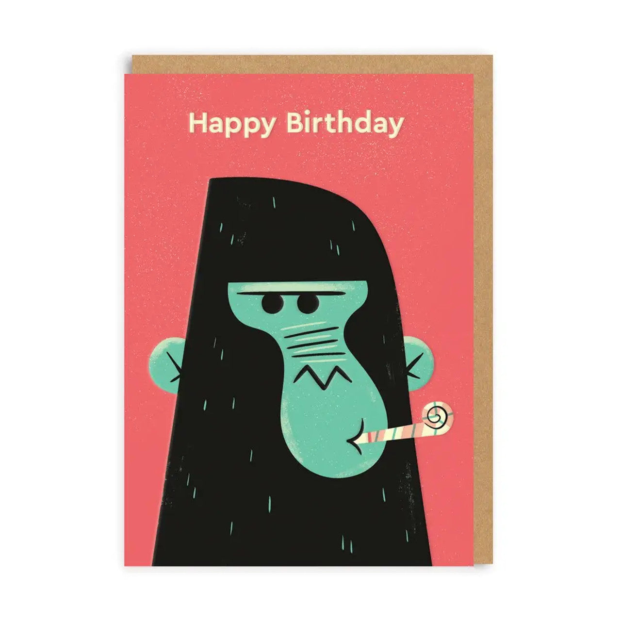 Gorilla Birthday Card text reads "Happy Birthday"