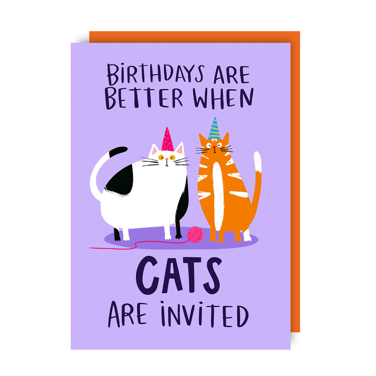 Birthday Card text reads "Birthdays are better when cats are invited"