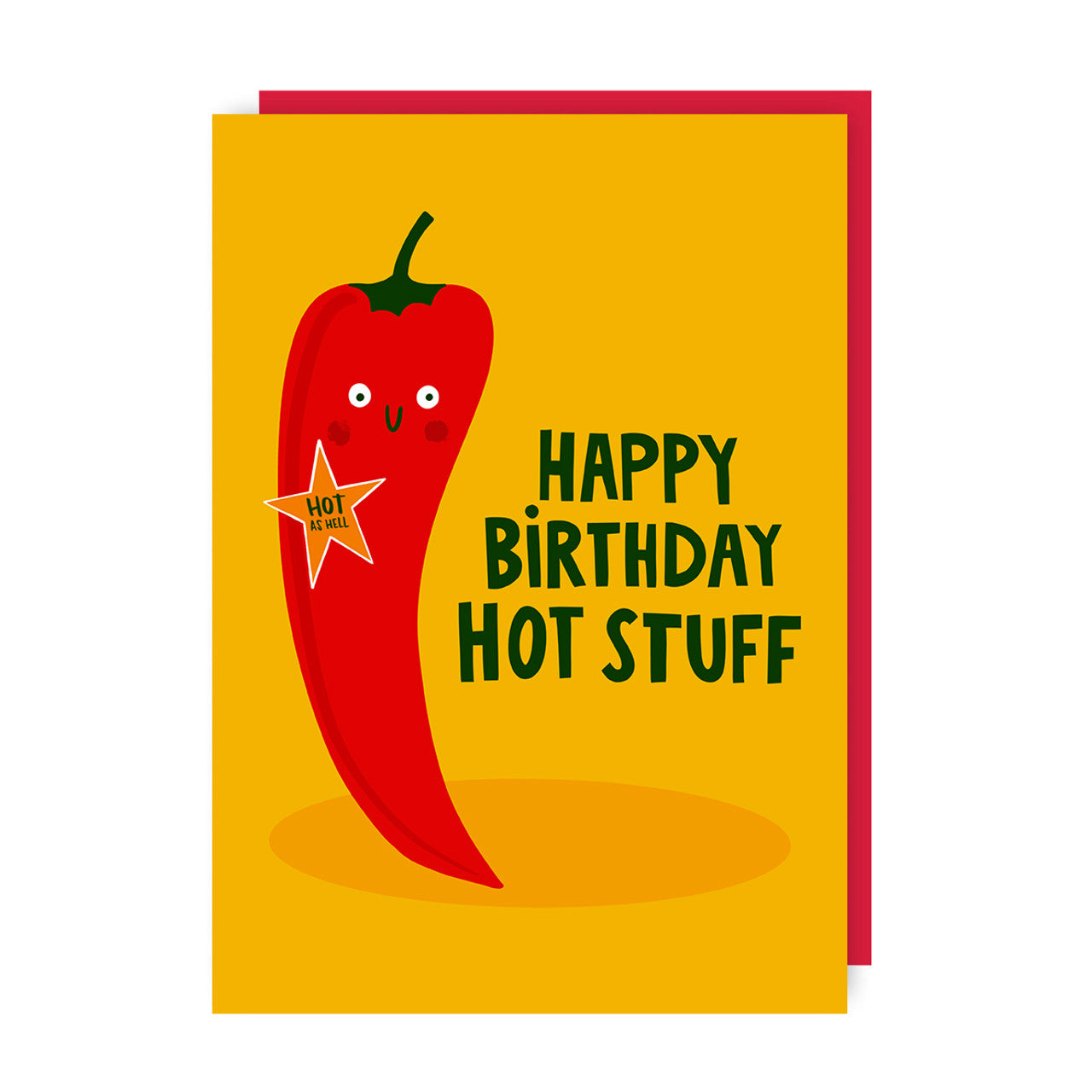 Happy Birthday Card text reads "Happy Birthday Hot Stuff"