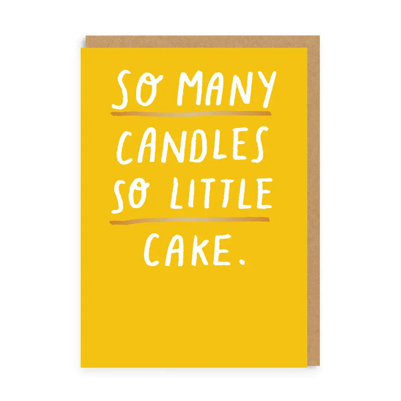 Birthday Card text reads "So Many Candles So Little Cake"