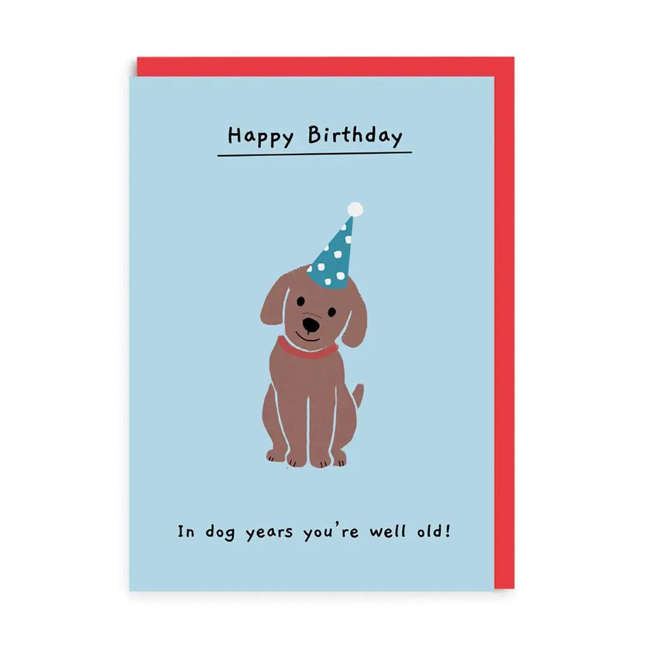 Birthday Card text reads "Happy Birthday In dog years you're well old"